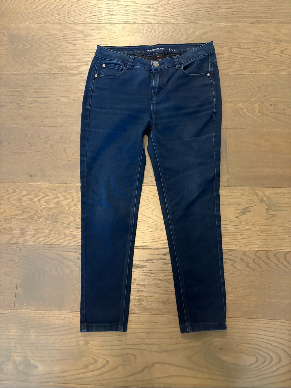 Material girl brand blue denim skinny jeans sz 28 NWT
